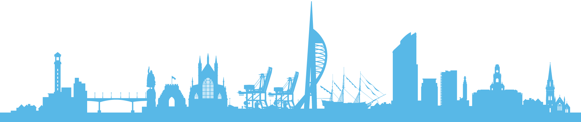 Hampshire Alert skyline silhouette